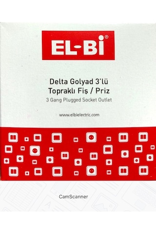 ELBİ DELTA GOLYAD 3'LÜ TOPRAKLI GRUP PRİZ