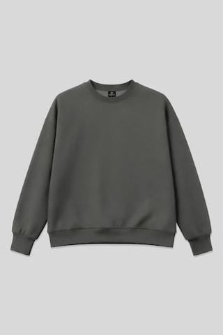 Haki Basic O Yaka Oversize Kadın Sweatshirt - 97053 Haki