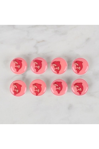 Loren Crafts 8 Li Pembe Yunus Düğme - 707