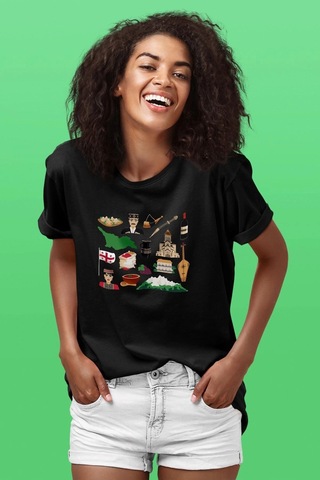 Startmore Adrift Ko Buta Gürcistan Baskılı Unisex Siyah Tişört To17457 Siyah