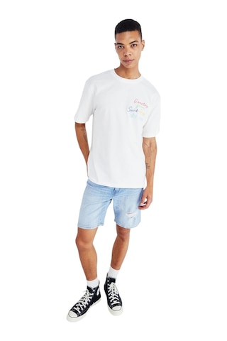 Only O Yaka Baskılı Erkek T-shirt Onsmanı Lıfe Rlx Hıdeout Ss Tee Beyaz
