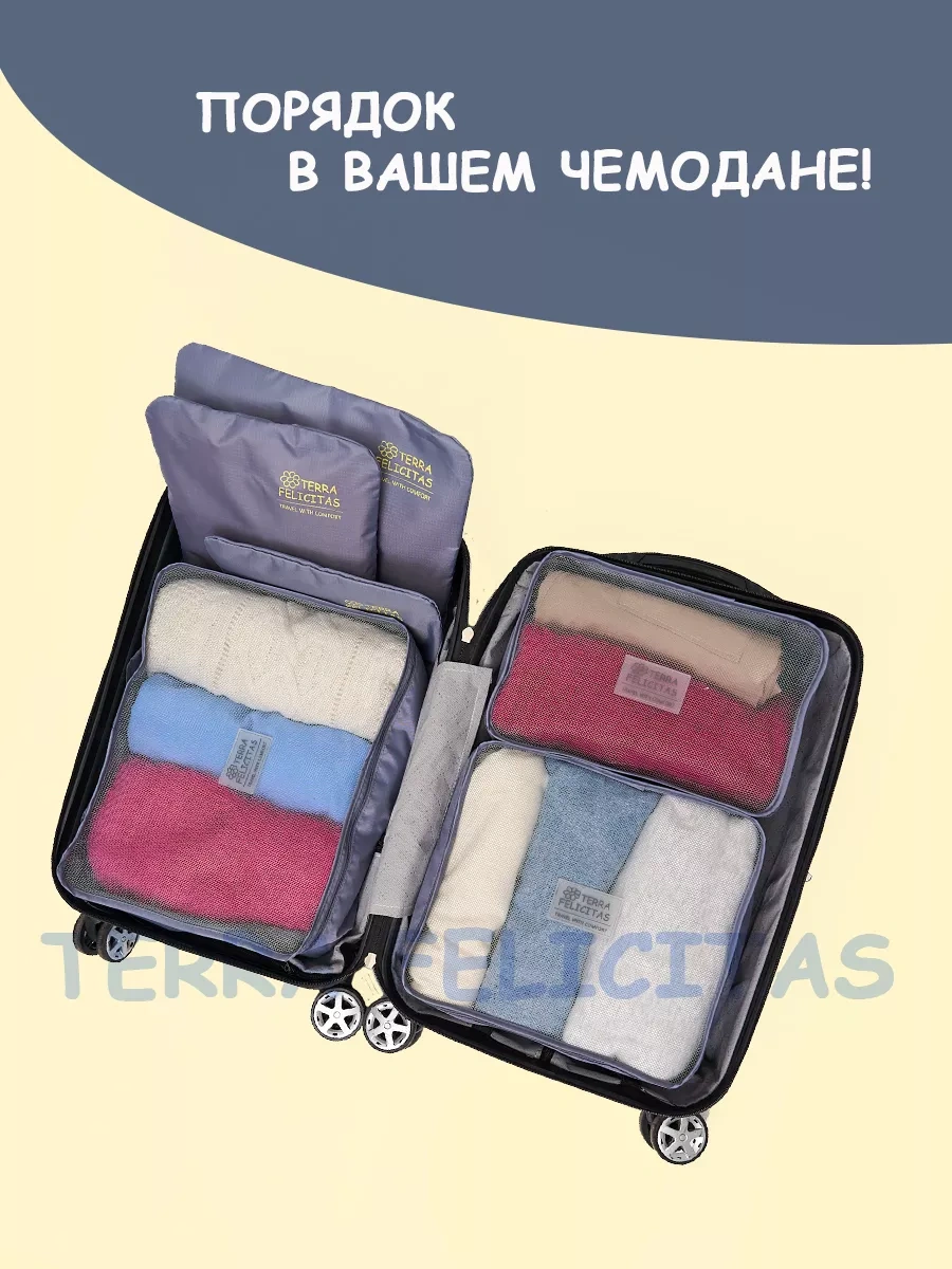 Terra Felıcıtas Seyahat İçin 6 Adet İç Çamaşırı Ve Giysi Düzenleyici Organzator 182758798 Gri