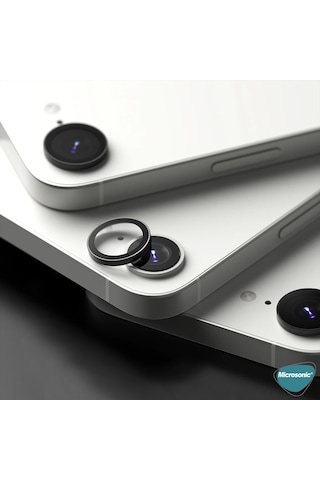 Microsonic Apple Uyumlu iPhone 17e Tekli Kamera Lens Koruma Camı Siyah