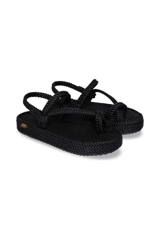 Nomadic Republic Hawaii Platform Kadın Halat Sandalet HAW.0020.P-R1534 Siyah