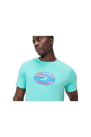 Speedo Ss Graphic Erkek Yüzücü Tişört Mavi