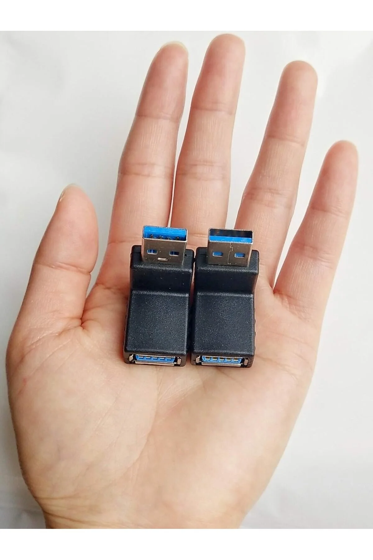 Yukarı Ve Aşağı Usb 3.0 Erkekten Dişiye 90 Derece Dik Açılı Uzatma Adaptörü Usb Yüksek Hızlı Adaptör