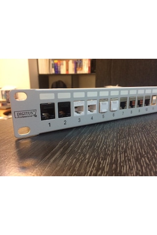 Digitus Dn-91410 24 Port Boş Patch Panel Zırhlı 1U Yüksekliğind