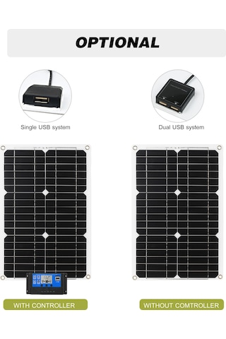 Wezone 18w Monokristal Güneş Paneli - 5v/12v Çıkış, Ip65 Su Geçirmez, Kontrolcü İle Off-grid Şarj Tek/dual Usb Seçenekli