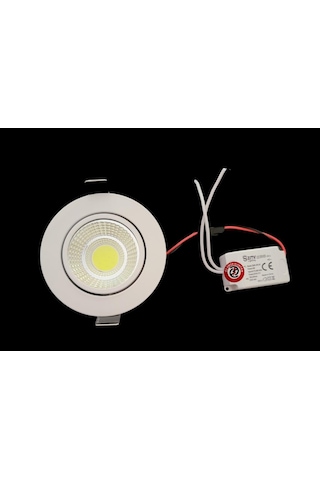5 Watt Cob Led Spot Beyaz Kasa Beyaz Işık Trafolu 5W Metal