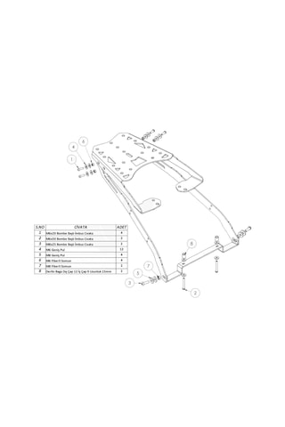 Bajaj Dominar 250-400 Topcase Arka Çanta Demiri