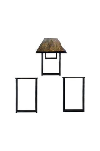 CVTdesign Metal Ayak Ev Ofis Bahçe Ahşap Kütük Masif Metal Masa Ayağı Retro