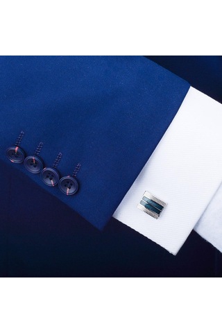 Suntek Prinç Kol Düğmesi Resmi İş Erkek Gömlek Kol Gümüş