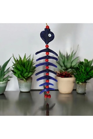 Cam Nazar Boncuk Balık Duvar Süsü Balkon Süsü Bahçe Süsü 68