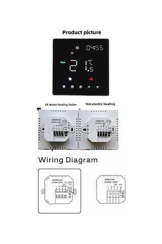 Springsun Akıllı Wifi Termostat - Ses Kontrollü, Uzaktan Kumandalı Zemin Isıtma Sistemi İçin