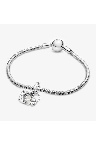 Nur Silver Kediler Ve Kalpler Gümüş Sallantılı Charm Nur-ch00009 Çok Renkli