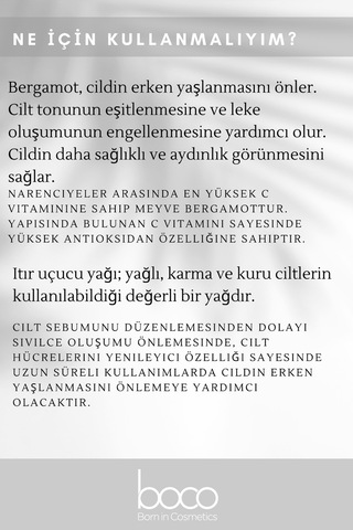 Boco Born In Cosmetics Bergamot + Itır Saf Aromaterapi Uçucu Yağı 2 x 10 ML