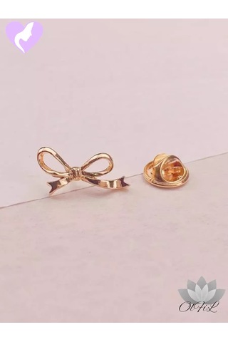 Olfil Broş-mini Fiyonk Parlak Minimalizm 234773493 Altın Rengi