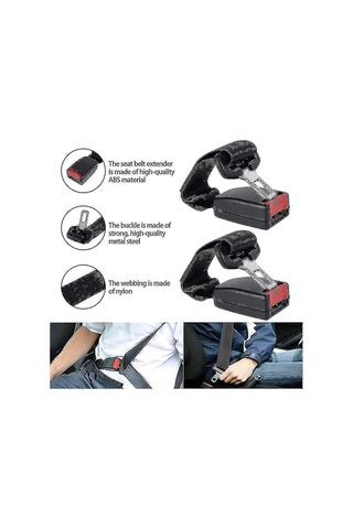 Ximistore9 Evrensel Emniyet Kemeri Uzatma Kayışı - 2'li Paket - 23cm - Konforlu Ve Güvenli Sürüş