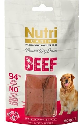 Nutri Canin Sığır Etli Tahılsız Köpek Ödül Maması 80 G