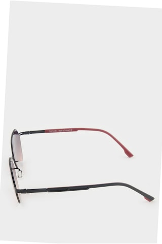 Defacto Erkek Altıgen Bordo Metal Çerçeve Siyah Cam UV Güneş Gözlüğü F0493AXNS