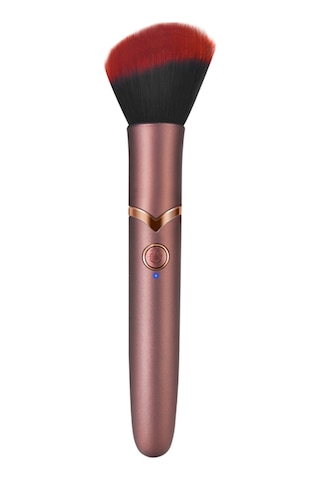 Moveevo Çift Kullanımlı Elektrikli Vibratör Masaj Aleti Makyaj Fırçası Usb Şarj 10 Hızlı Titreşim Otomatik Isıtma Dahili 150mah