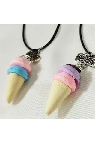 Best friends Renkli Dondurma Külahı Arkadaşlık sevgili  Paslanmaz