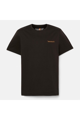 Timberland Small Linear Logo Print Tee Erkek Tişört Tb0a5qqt0011 Siyah