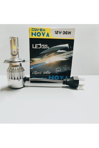 Supernova Buz Mavi H4 Simsek Etkili Zenon Cob Led Xenon Led Headl