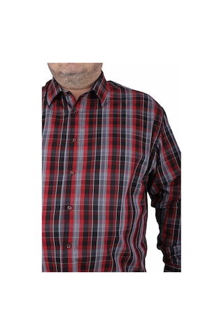 Starbattal Büyük Beden Erkek Gömlek Estacional 23373 BORDO Bordo