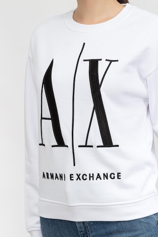 Armani Exchange Armani Logo Baskılı Kadın Sweat Beyaz