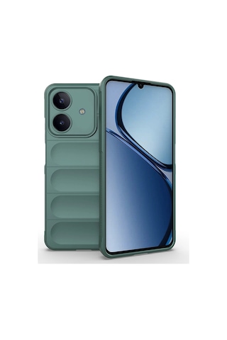 Realme C63 Kılıf Esnek Tpu Oyuklu Arka Yüzey Tasarımlı Zore Etnik Silikon Kapak
