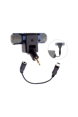 Springsun Mikrofon Stereo Mikrofon 3.5mm Fiş Usb Adaptör Kablosu Yedek