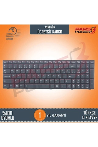Lenovo Uyumlu Ideapad Y500, Y510, Y590 Klavye Işıklı (Siyah Tr)