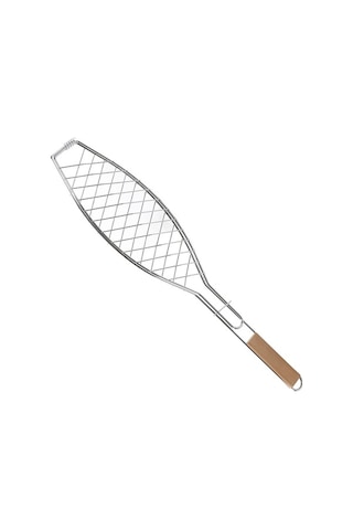 Fortunelane Çelik Işınlanmış Çok Amaçlı Izgara Sepeti, Ahşap Saplı, Taşınabilir, Balık-içek-makarna İçin, Kamp Ve Piknik Uygun Ço Çok Renkli