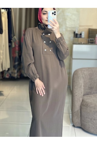 Olla Collection Brown Tensel Elbise Kahverengi