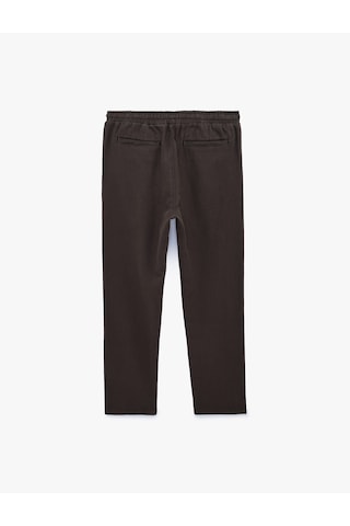 Koton Pamuklu Cepli Regular Fit Beli Bağcıklı Pantolon Kahverengi 7wam40027hw Kahve