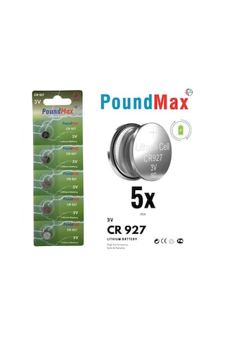Poundmax Lityum Cr927 Düğme Piller, 3v 1x 5-pack