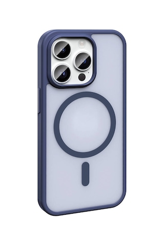 Apple Uyumlu iPhone 14 Pro Kılıf M-safe Şarj Özellikli Mat Arka Yüzey Zore Sio Kapak Siyah