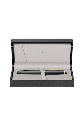 Scrikss 350 Mat Siyah Altın Roller Kalem