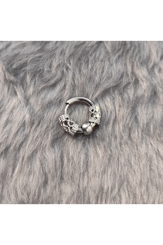 Chavin Çelik Gotik Dizayn Bayan Erkek Tek Küpe et04