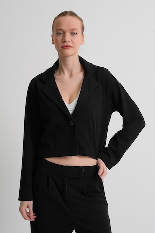 Alexandergardı Astarsız Crop Blazer Ceket Siyah