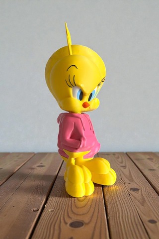 21 Cm 3d Baskı Tweety Figürü, Looney Tunes Figür, Çizgi Film Figürü Çizgi Karakter