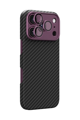 Apple Uyumlu iPhone 18 Pro Kılıf M-safeli 1500d Aramid Fiber Amazingthing Titan Max Slens Serisi Kapak Mor