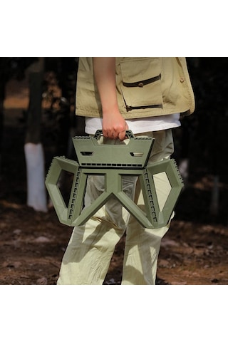 Suofeng Kamp Balıkçılık Plastik Katlanır Sandalye Uzun - Ordu Yeşili Yeşil