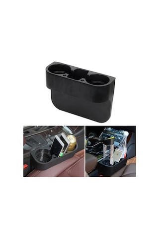 Siyah Araç Içi Koltuk Arası Ve Başlık Bardak Tutucu Bardaklık