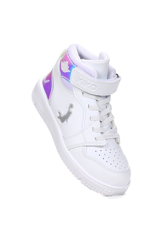 Hayka Cırtlı Basketbol Erkek/kız Çocuk Spor Ayakkabı Beyaz