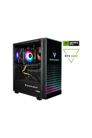 Casper Excalibur E65H.265K-BX60X-0HD Ultra 7-265KF 16 GB 2 TB SSD RTX5060 Free Dos Masaüstü Oyuncu Bilgisayarı