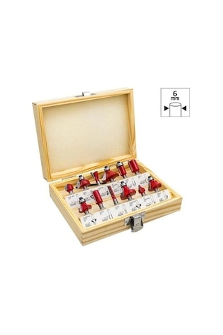 Rox Wood 12 Parça Ahşap Freze Seti 6mm Sap