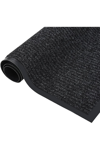 Oluklu Siyah Çamur Kazıyıcı Sıyırıcı Kapı Önü Paspası 60x90