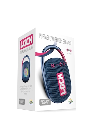 Powerway Lock Taşınabilir Bluetooth Hoparlör